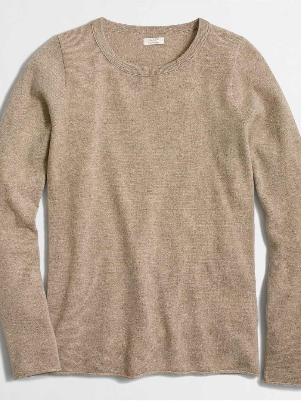 J. Crew Women’s Cashmere Sweater in Heather Camel